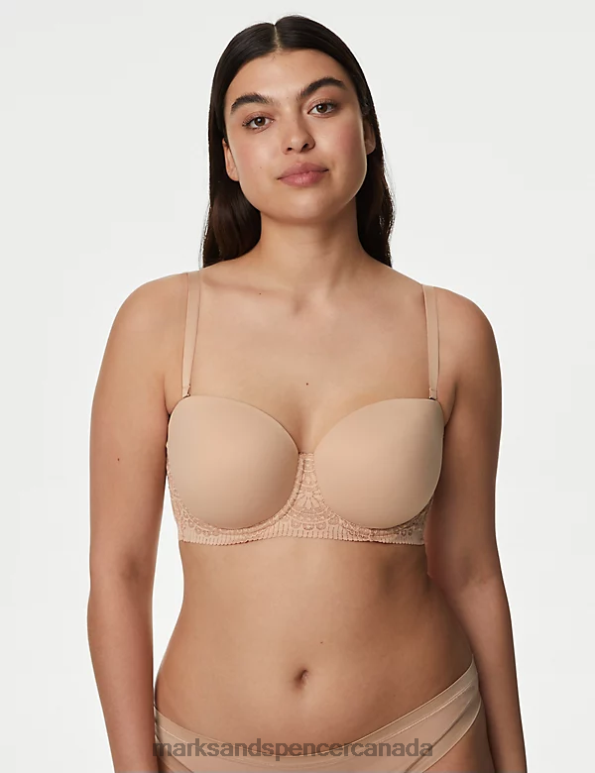 Unisex Rose Quartz Clothing Marks & Spencer Body Soft Wired Strapless Bra 20VTD4073 - Marks and Spencer online