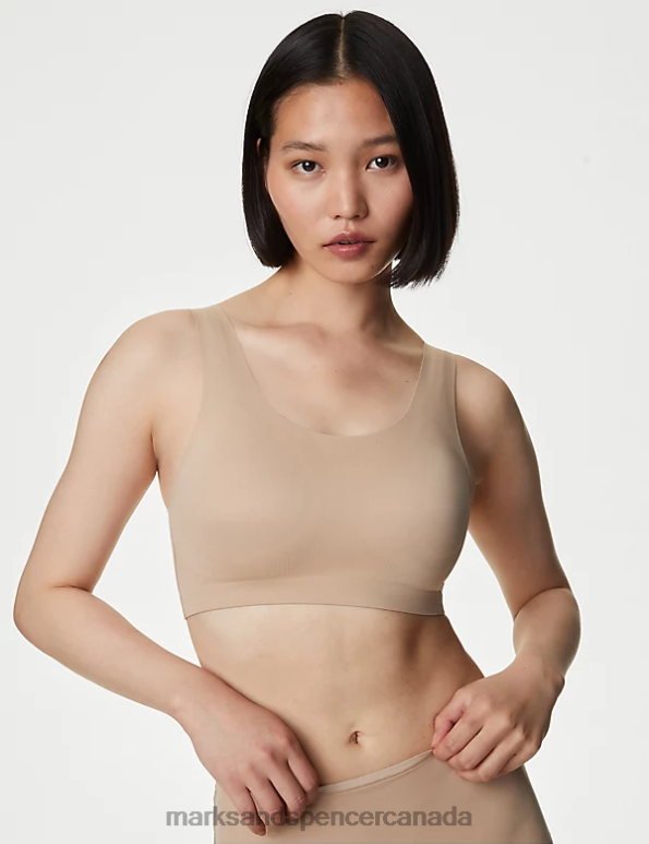 Marks and Spencer Canada - Unisex Rose Quartz Clothing Marks & Spencer Flexifit Non Wired Crop Top 20VTD1342