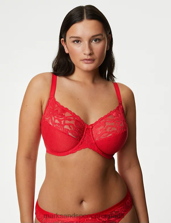 Marks and Spencer near me - Unisex Scarlet Clothing Marks & Spencer Wild Blooms Minimiser Full Cup Bra 20VTD4030