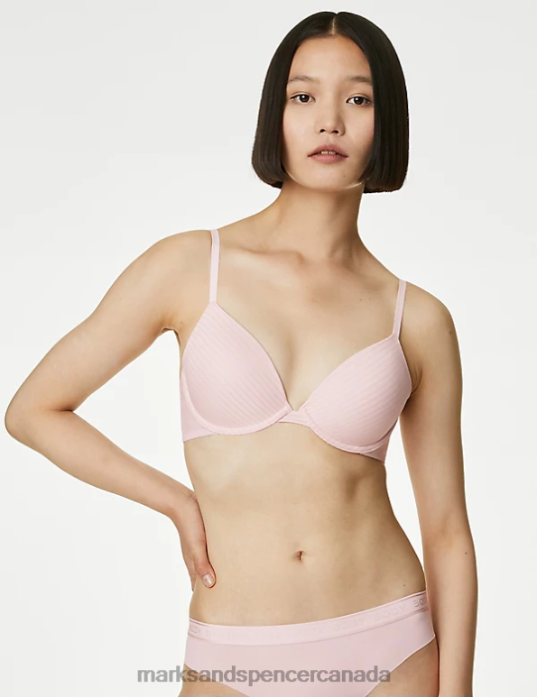 Marks and Spencer near me - Unisex Soft Pink Clothing Marks & Spencer Body Define Wired Plunge T-Shirt Bra 20VTD3920