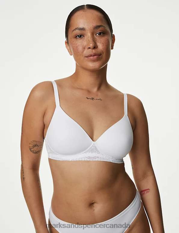 Marks and Spencer Canada - Unisex White Clothing Marks & Spencer Body Soft Non Wired Full Cup Bra 20VTD4168