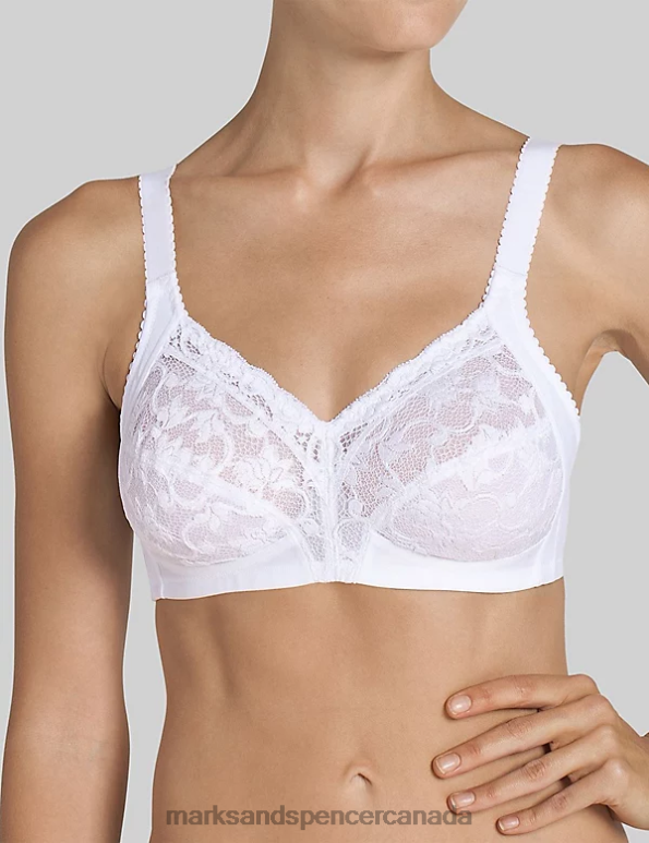 Marks and Spencer near me - Unisex White Clothing Marks & Spencer Delicate Doreen Non Wired Full Cup Bra 20VTD3303