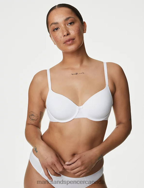 Marks and Spencer sale - Unisex White Clothing Marks & Spencer Flexifit Wired Full-Cup T-Shirt Bra 20VTD4051