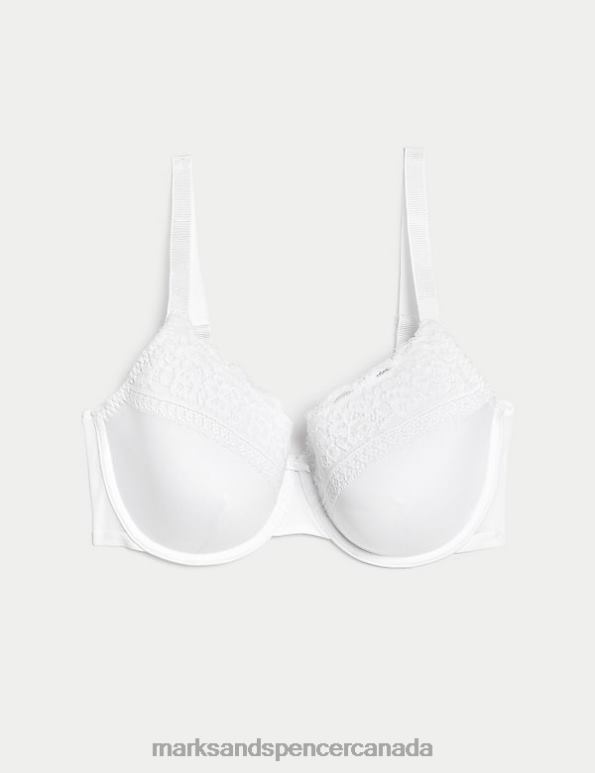 Marks and Spencer near me - Unisex White Clothing Marks & Spencer Lace Trim Padded Full Cup Bra 20VTD4507