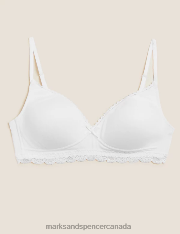 Unisex White Clothing Marks & Spencer Sumptuously Soft Full Cup First Bra 20VTD3771 - Marks and Spencer online