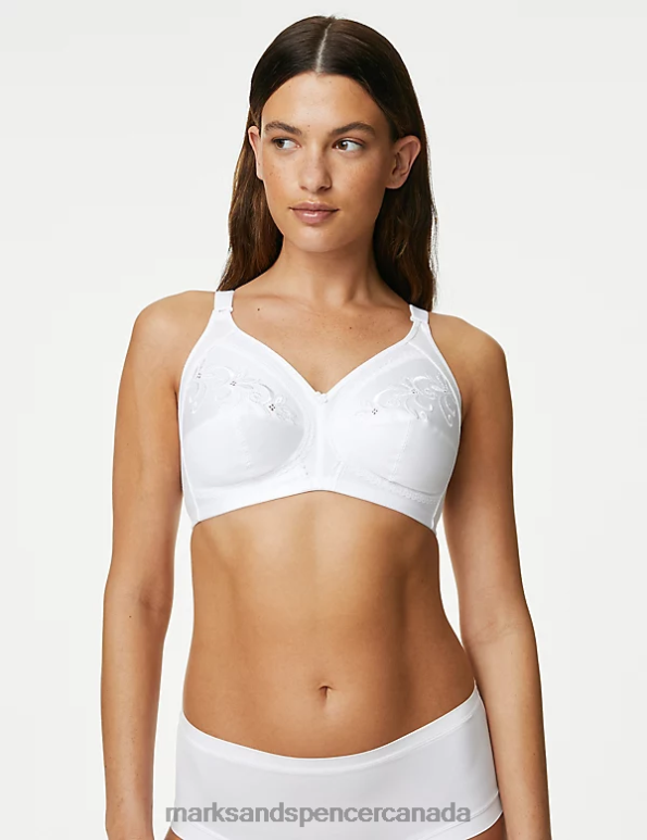 Marks and Spencer sale - Unisex White Clothing Marks & Spencer Total Support Embroidered Full Cup Bra 20VTD3753