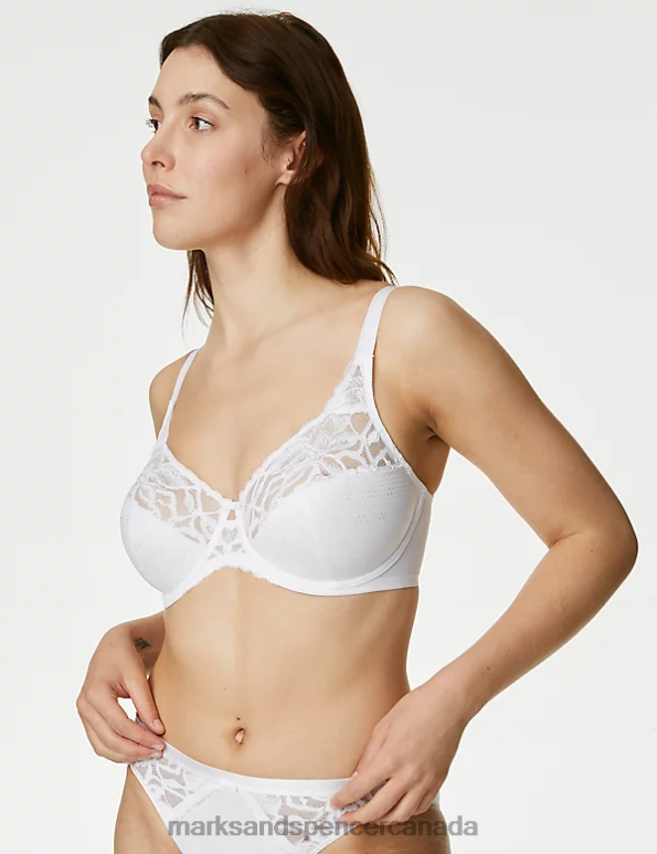 Unisex White Clothing Marks & Spencer Wild Blooms Wired Full Cup Bra 20VTD4083 - Marks and Spencer online