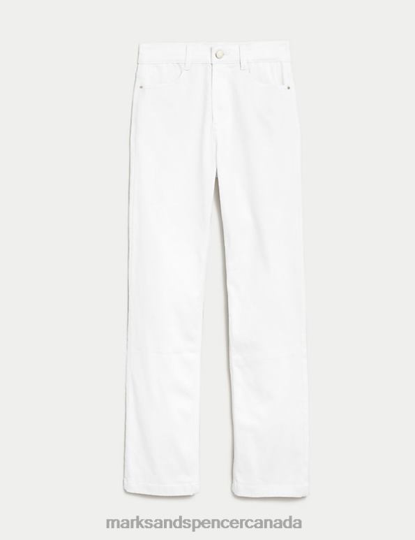 Marks and Spencer Canada - Unisex White Clothing Marks & Spencer Roma Straight Leg Jeans 20VTD3567