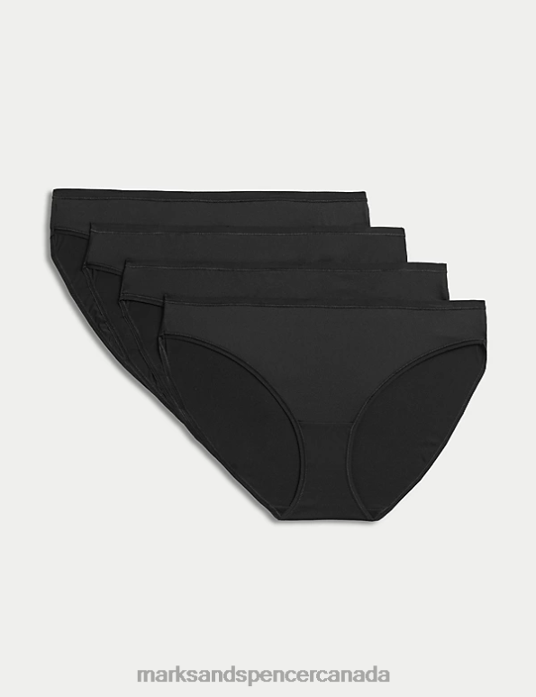 Unisex Black Clothing Marks & Spencer 4pk Microfibre Bikini Knickers 20VTD3909 - Marks and Spencer online