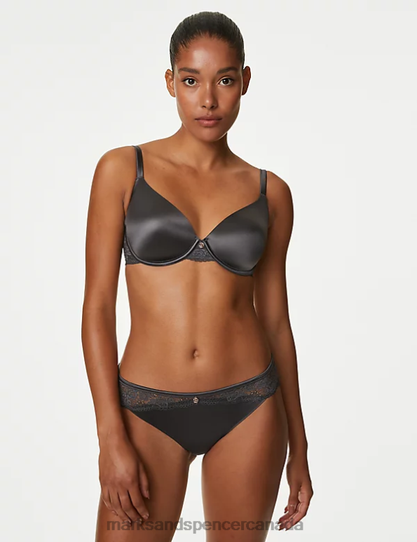 Marks and Spencer Canada - Unisex Grey Clothing Marks & Spencer Smoothing No VPL Brazilian Knickers 20VTD4434