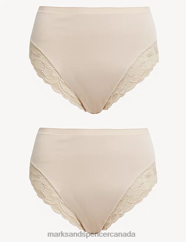 Marks and Spencer Canada - Unisex Opaline Clothing Marks & Spencer 2pk Firm Control High Leg Knickers 20VTD4428