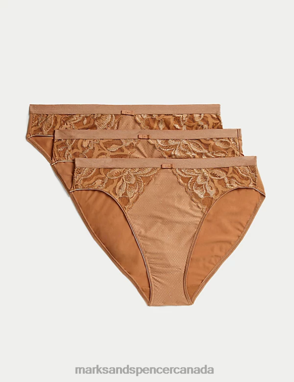 Marks and Spencer Canada - Unisex Rich Amber Clothing Marks & Spencer 3pk Wildblooms High Leg Knickers 20VTD4015