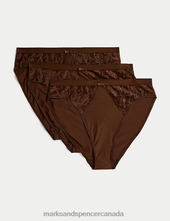 Marks and Spencer near me - Unisex Rich Quartz Clothing Marks & Spencer 3pk Wildblooms High Leg Knickers 20VTD4016