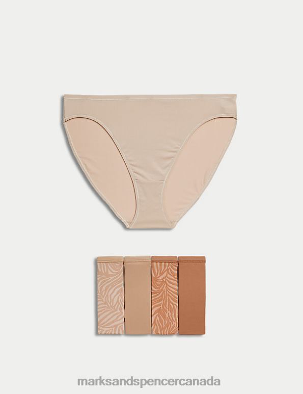 Unisex Rose Quartz Clothing Marks & Spencer 5pk No VPL Microfibre High Leg Knickers 20VTD3938 - Marks and Spencer Canada locations