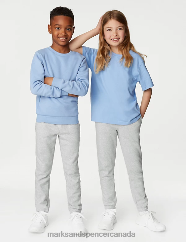 Unisex Mid Grey Clothing Marks & Spencer 2pk Regular Fit School Joggers 20VTD3591 - Marks and Spencer outlet