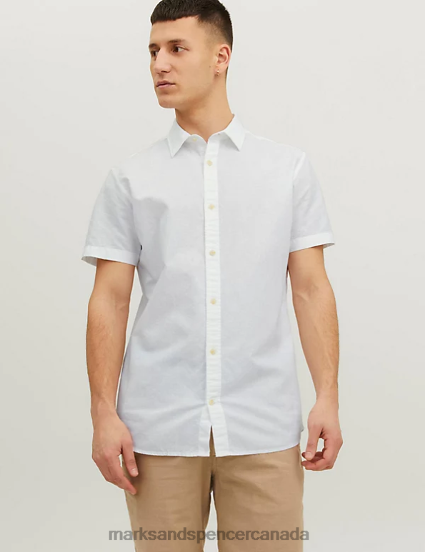 Unisex White Clothing Marks & Spencer Slim Fit Cotton Rich Oxford Shirt 20VTD5952 - Marks and Spencer online