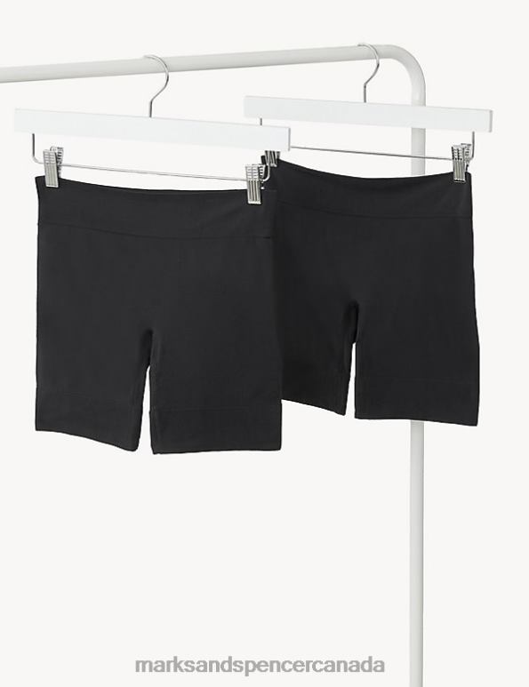 Marks and Spencer sale - Unisex Black Clothing Marks & Spencer 2pk Anti-Chafe Shorts 20VTD3945