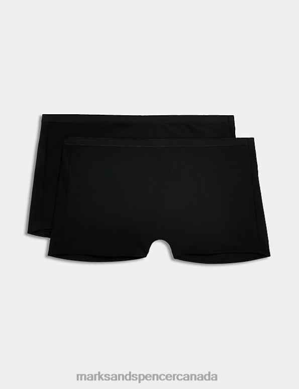 Marks and Spencer near me - Unisex Black Clothing Marks & Spencer 2pk Light Control No VPL Shaping Shorts 20VTD3984