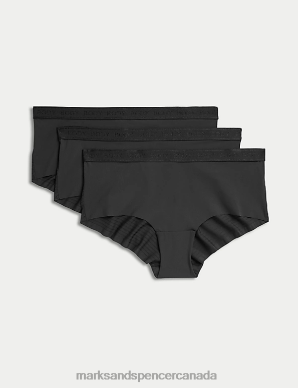 Unisex Black Clothing Marks & Spencer 3pk Body Define Low Rise Shorts 20VTD3898 - Marks and Spencer online