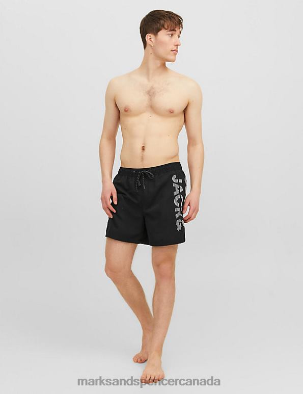 Marks and Spencer sale - Unisex Black Clothing Marks & Spencer Pocketed Swim Shorts 20VTD5334