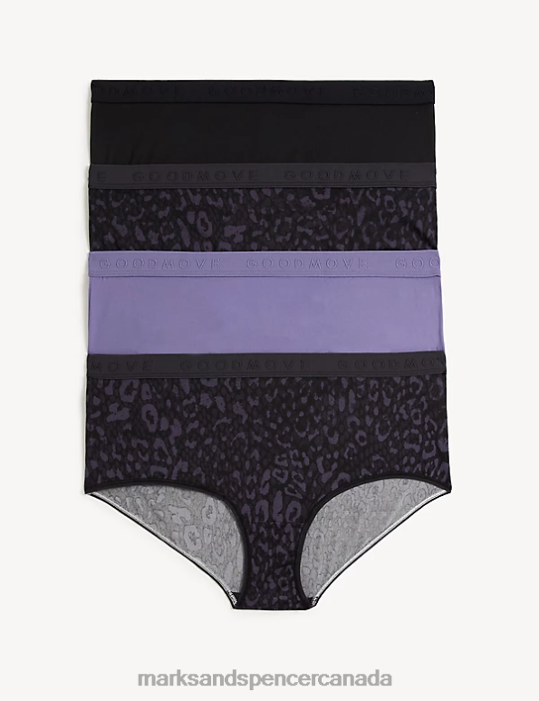 Marks and Spencer sale - Unisex Purple Mix Clothing Marks & Spencer 4pk No VPL High Rise Shorts 20VTD4276