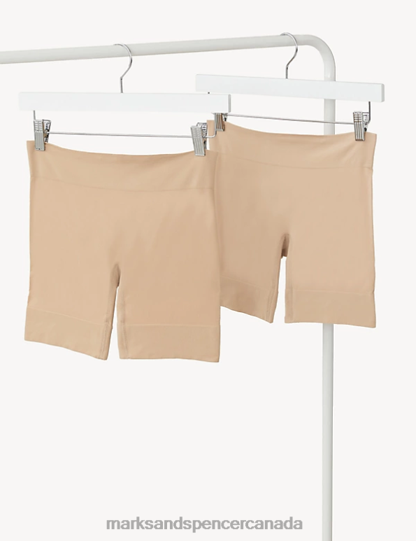 Unisex Rose Quartz Clothing Marks & Spencer 2pk Anti-Chafe Shorts 20VTD3694 - Marks and Spencer Canada locations