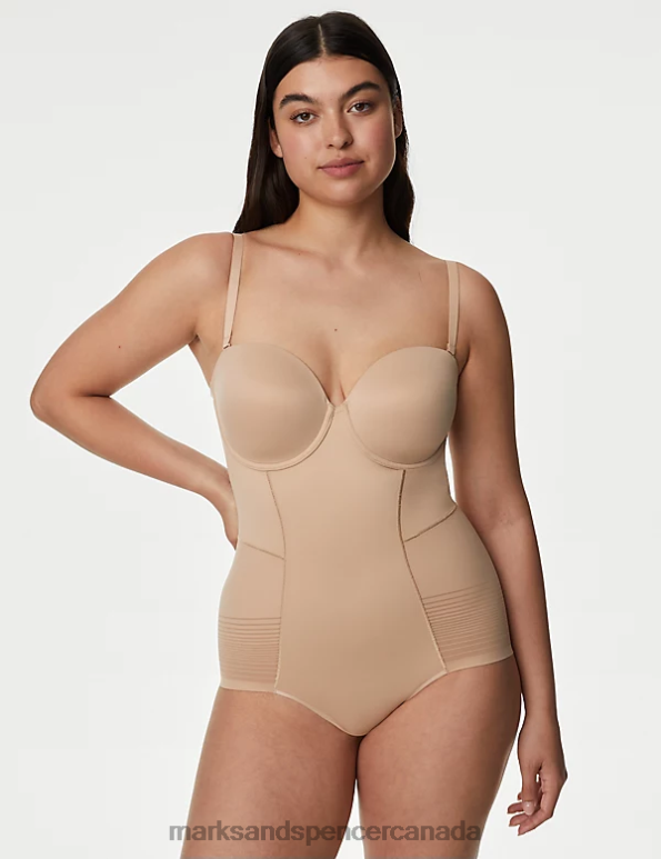 Unisex Rose Quartz Lingerie Marks & Spencer Body Define Firm Control Bodysuit A-E 20VTD4418 - Marks and Spencer online