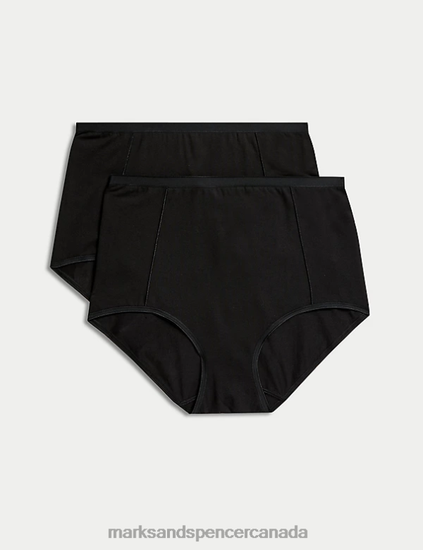 Marks and Spencer sale - Unisex Black Lingerie Marks & Spencer 2pk Firm Control Full Briefs 20VTD4120