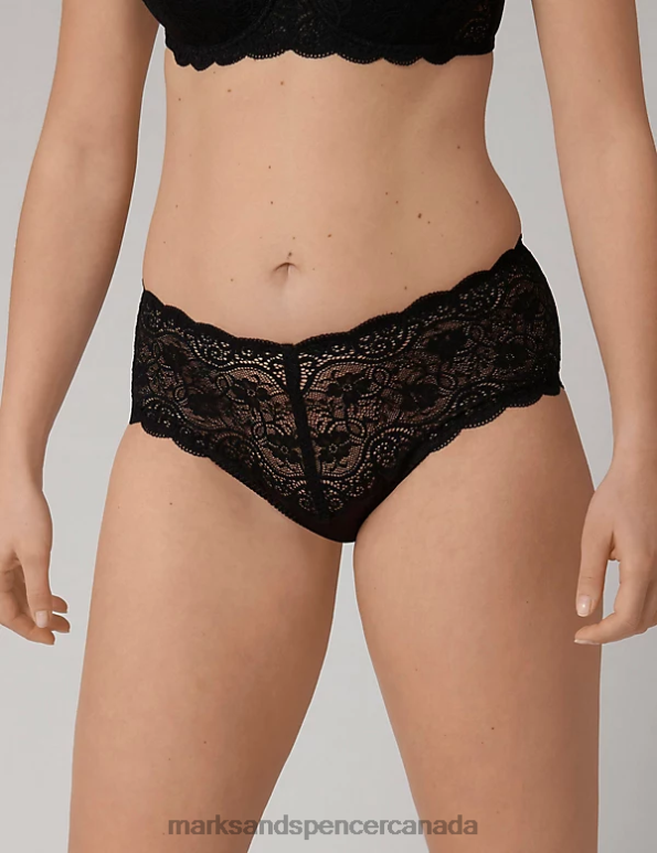 Marks and Spencer near me - Unisex Black Lingerie Marks & Spencer Amourette 300 All Over Lace Full Briefs 20VTD4627