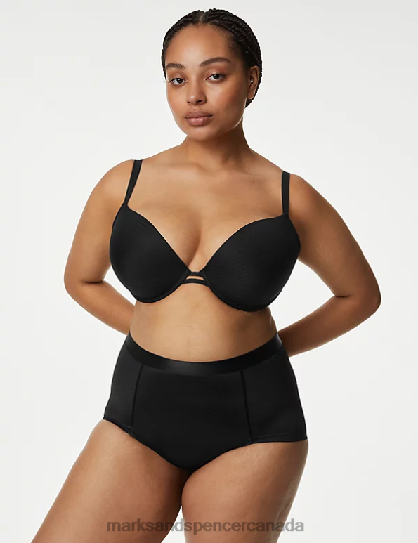 Marks and Spencer near me - Unisex Black Lingerie Marks & Spencer Body Define Firm Control No VPL Full Briefs 20VTD4539