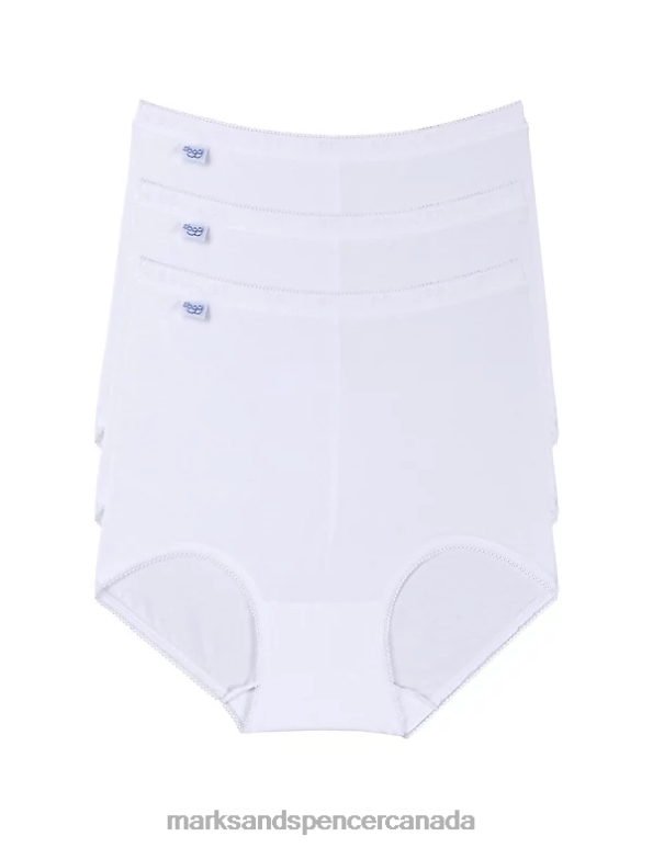 Marks and Spencer near me - Unisex White Lingerie Marks & Spencer 3pk High Waisted Full Briefs 20VTD4703