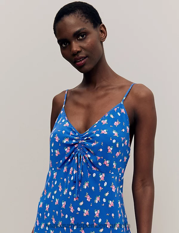 Unisex Blue Mix Lingerie Marks & Spencer Floral Print Chemise 20VTD3521 - Marks and Spencer Canada locations