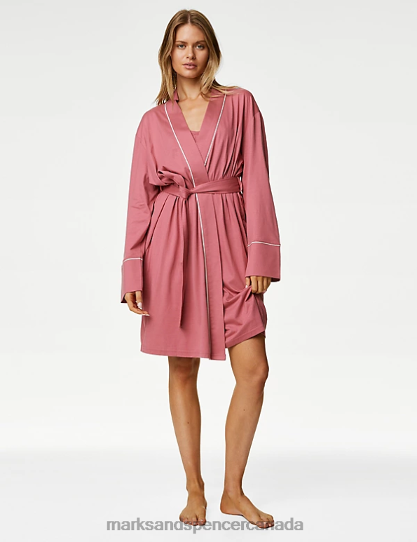 Marks and Spencer sale - Unisex Raspberry Lingerie Marks & Spencer Short Dressing Gown 20VTD3373