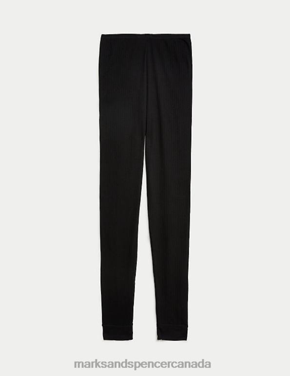 Marks and Spencer sale - Unisex Black Mix Lingerie Marks & Spencer Thermal Pointelle Leggings 20VTD4708