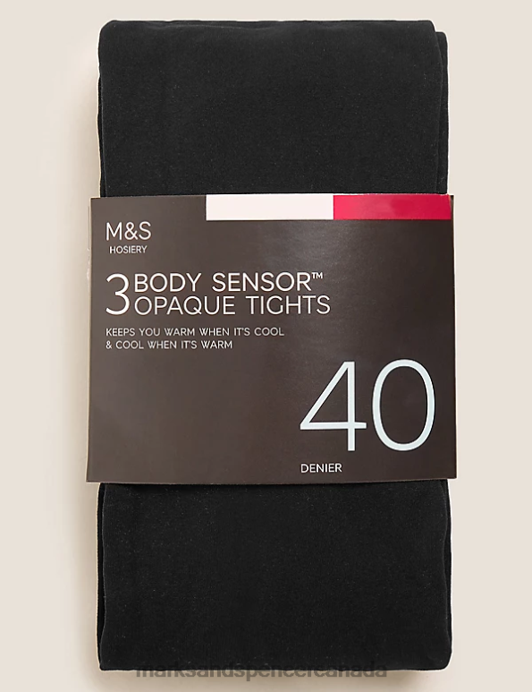 Marks and Spencer sale - Unisex Black Lingerie Marks & Spencer 3pk 40 Denier Body Sensor Tights 20VTD4509