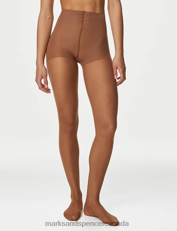 Marks and Spencer Canada - Unisex Rich Amber Lingerie Marks & Spencer 2pk Flexifit 10 Denier Light Control Sheer Tights 20VTD4453