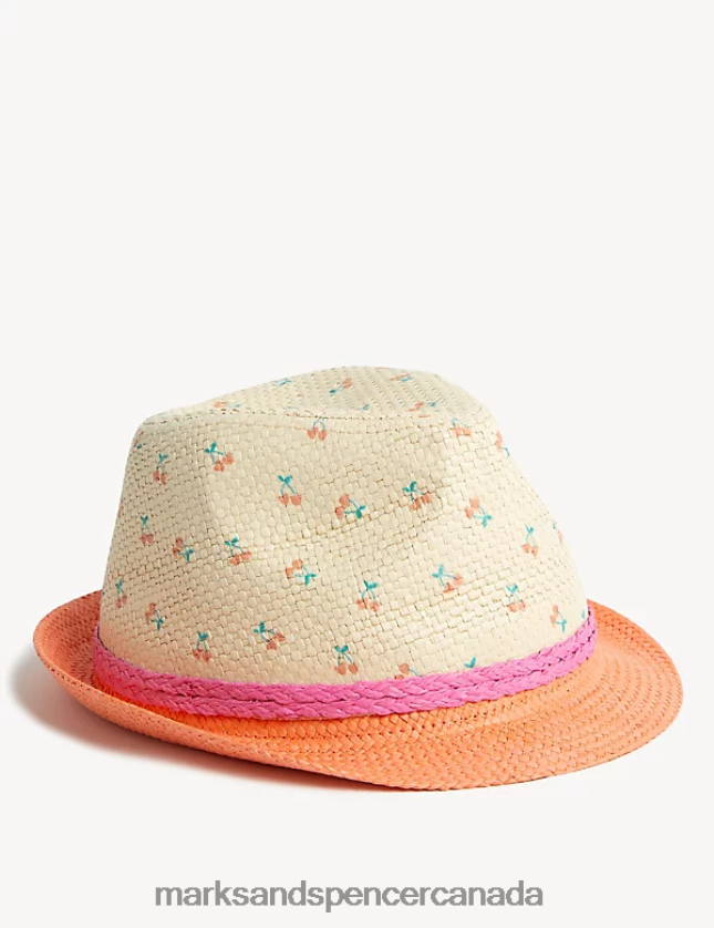 Accessories 20VTD9538 Apricot Kids Marks & Spencer Cherry Sun Hat - Marks and Spencer outlet