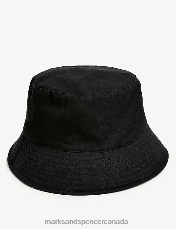 Kids Black Accessories Marks & Spencer Pure Cotton Plain Sun Hat 20VTD8893 - Marks and Spencer Canada locations