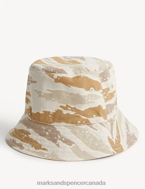 Marks and Spencer Canada - Kids Calico Accessories Marks & Spencer Pure Cotton Camouflage Sun Hat 20VTD8366