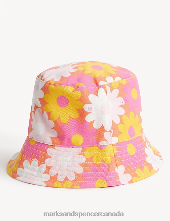 Marks and Spencer near me - Kids Coral Accessories Marks & Spencer Pure Cotton Floral Sun Hat 20VTD8381