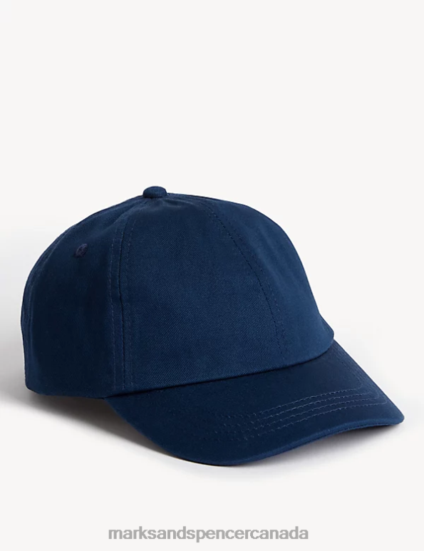 Marks and Spencer near me - Kids Indigo Accessories Marks & Spencer Pure Cotton Plain Baseball Cap 20VTD8846