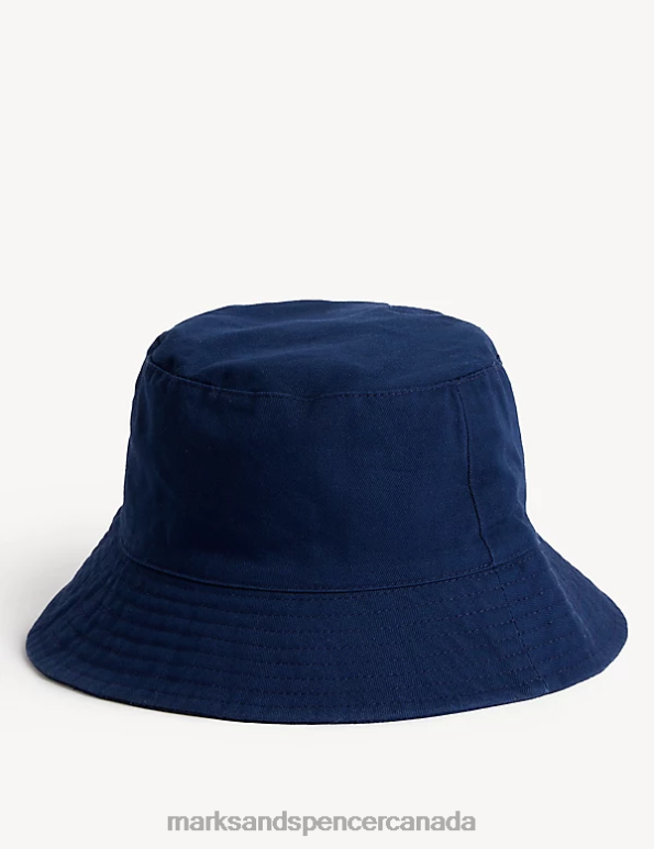 Kids Indigo Accessories Marks & Spencer Pure Cotton Plain Sun Hat 20VTD8618 - Marks and Spencer Canada locations