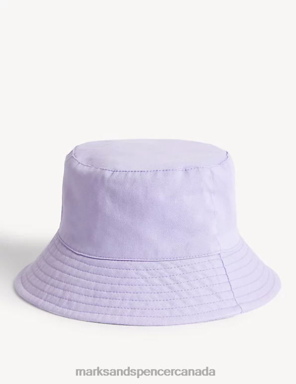 Kids Lilac Accessories Marks & Spencer Pure Cotton Plain Sun Hat 20VTD8575 - Marks and Spencer online