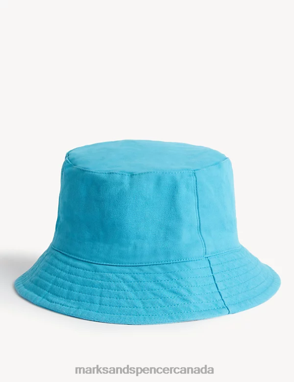 Kids Turquoise Accessories Marks & Spencer Pure Cotton Plain Sun Hat 20VTD8330 - Marks and Spencer online