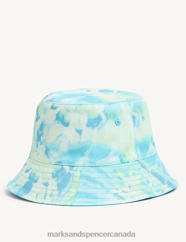 Marks and Spencer near me - Kids Turquoise Accessories Marks & Spencer Pure Cotton Tie Dye Sun Hat 20VTD8661