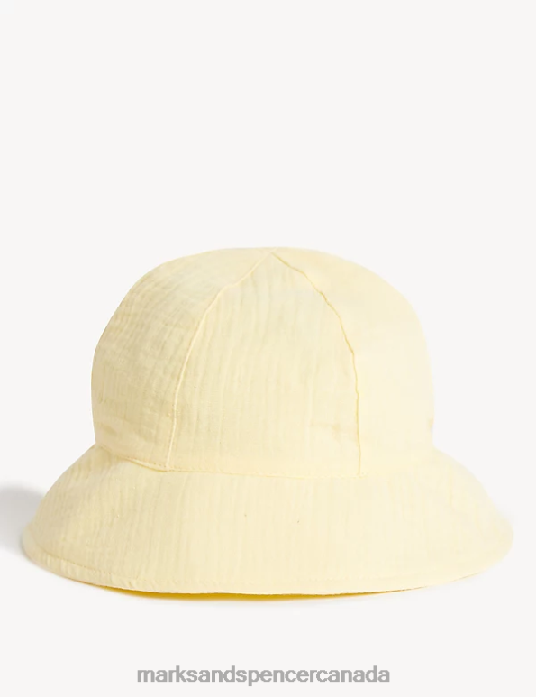 Marks and Spencer near me - Kids Yellow Accessories Marks & Spencer Pure Cotton Plain Sun Hat 20VTD8319