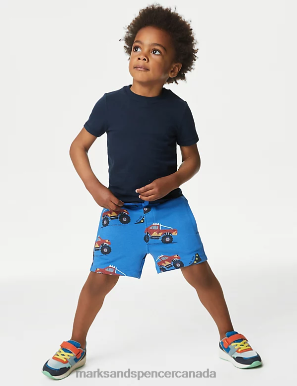 Kids Multi Clothing Marks & Spencer Cotton Rich Transport Top & Bottom Outfit 20VTD8271 - Marks and Spencer outlet