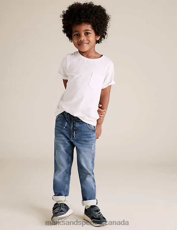 Marks and Spencer near me - Kids Blue Denim Clothing Marks & Spencer Regular Fit Comfort Stretch Jeans 20VTD7604