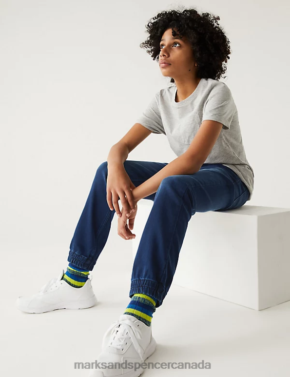 Kids Dark Denim Clothing Marks & Spencer Denim Jogger Jeans 20VTD8825 - Marks and Spencer Canada locations