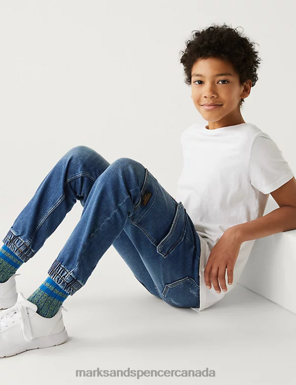 Marks and Spencer sale - Kids Denim Clothing Marks & Spencer Cargo Joggers 20VTD8311